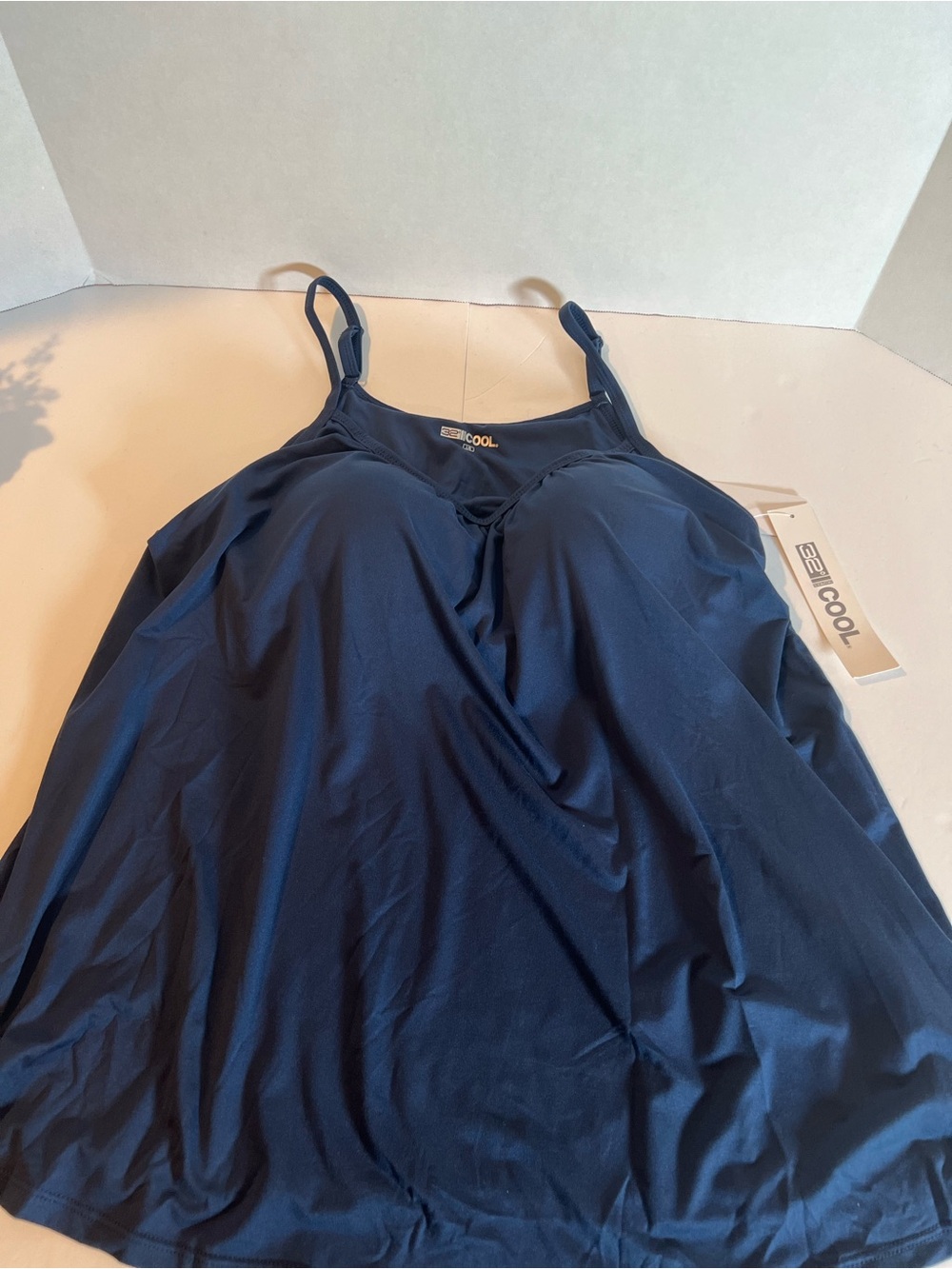New 32 Degrees Padded Navy Blue Lightweight Tank Top - Sz Large - Picture 6 of 9
